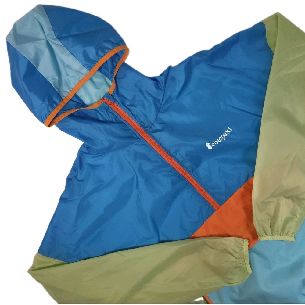 Cotopaxi Teca Technical Windbreaker Womens Sz Medium 1/2 Zip Packable Blue Green